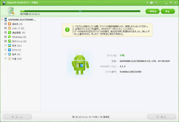 Androidデータ