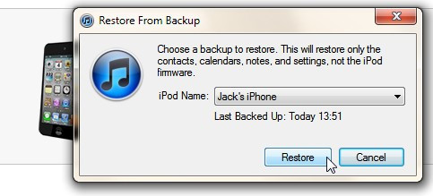 iTunesでiPhoneを復元する方法