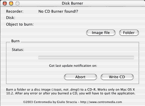 Disk Burner (Mac)