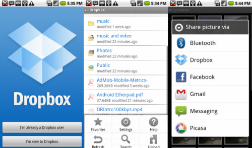 Android to iOS via Dropbox