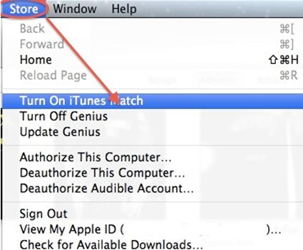 iTunesマッチを起動