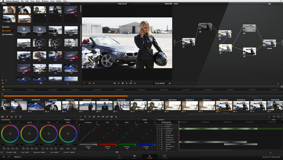 DaVinci Resolve Lite, for color correction