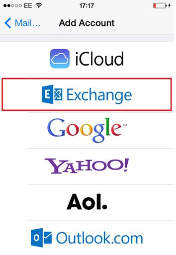 Microsoft Exchangeを使ってOutlook E-mailを同期する